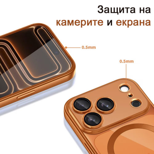 Луксозен калъф с Magsafe за iPhone 17 защита на камерите и екрана