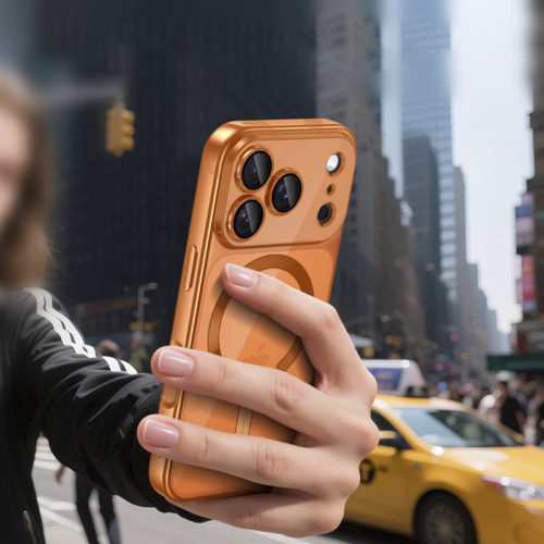 Луксозен калъф с Magsafe за iPhone 17 сигурен захват