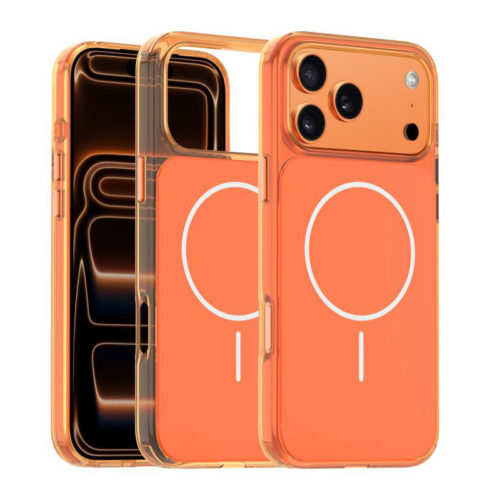 Марков калъф с Magsafe за iPhone 17 Pro Max оранжев