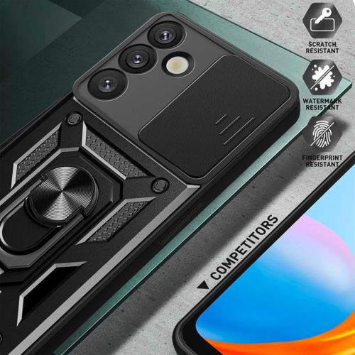 Удароустойчив калъф с пръстен за Samsung Galaxy S26 Plus розов покритие