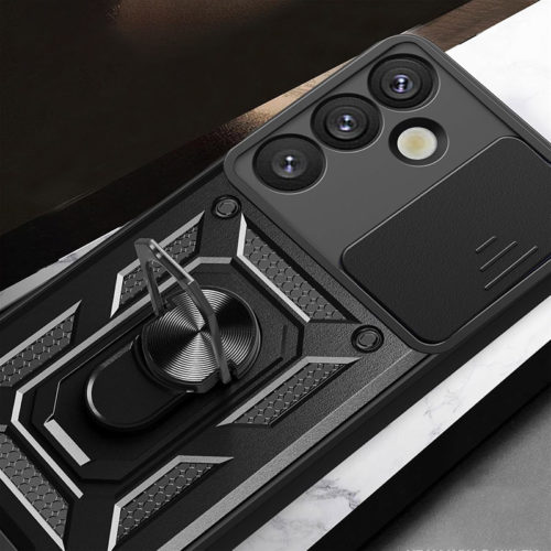 Удароустойчив калъф с пръстен за Samsung Galaxy S26 син държач