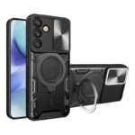 Удароустойчив калъф с пръстен за Samsung Galaxy S26 черен