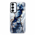 Калъф с шарка мрамор за Samsung Galaxy A05s бял и син