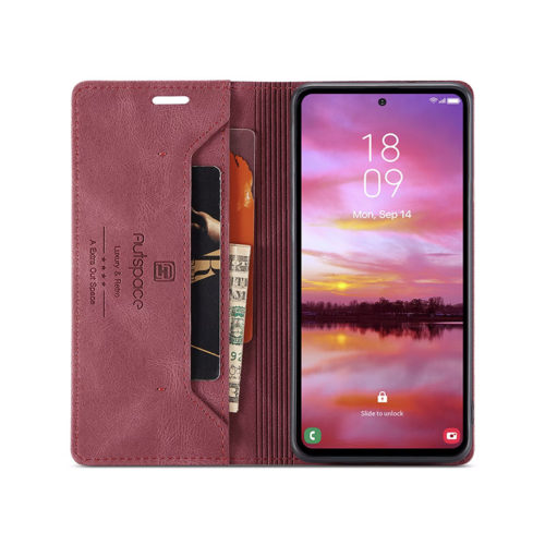 Оригинален кожен калъф за Xiaomi Redmi Note 13 червен 12