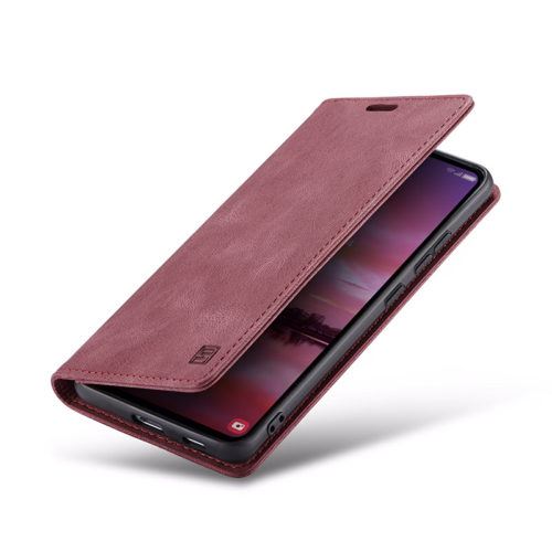 Оригинален кожен калъф за Xiaomi Redmi Note 13 червен 5