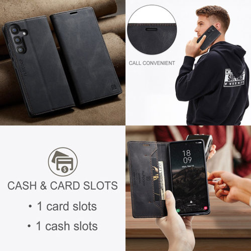 Оригинален кожен калъф за Samsung Galaxy S26 черен 19