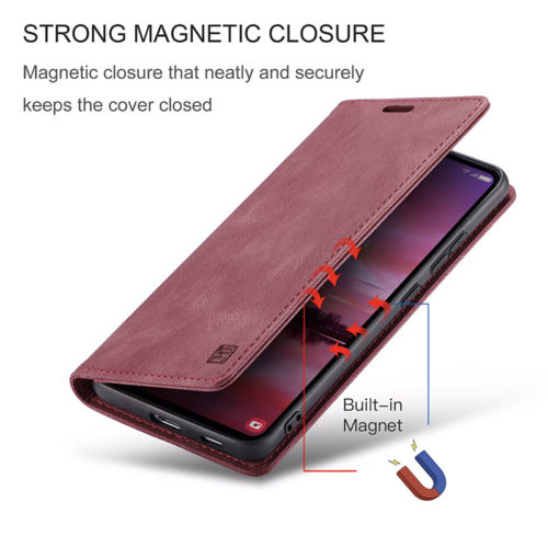 Оригинален кожен калъф за Samsung Galaxy S26 червен 17