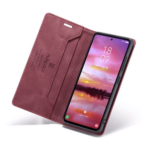 Оригинален кожен калъф за Samsung Galaxy S26 Plus червен 3