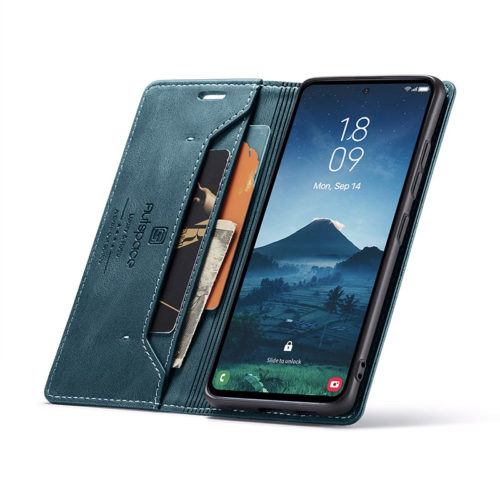 Оригинален кожен калъф за Samsung Galaxy S26 Ultra син 10