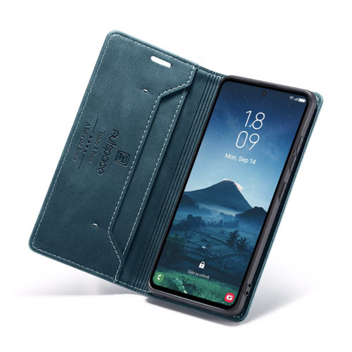 Оригинален кожен калъф за Samsung Galaxy S26 Ultra син 3