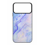 Калъф с шарка мрамор за iPhone 17 Pro небесно син