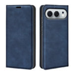 Кожен калъф тефтер за Honor 500 син