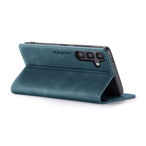 Оригинален кожен калъф за Samsung Galaxy A37 син 9