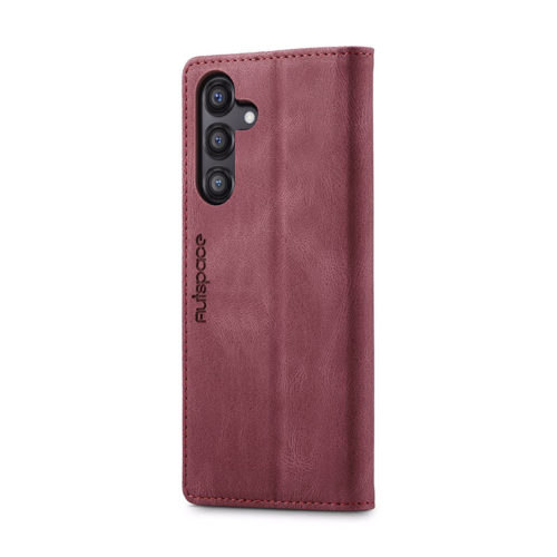 Оригинален кожен калъф за Samsung Galaxy A37 червен 15