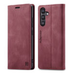 Оригинален кожен калъф за Samsung Galaxy A37 червен