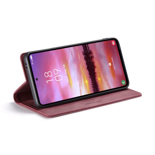 Оригинален кожен калъф за Samsung Galaxy A37 червен 8