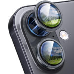 Стъклен протектор за камерата на iPhone 16 черен